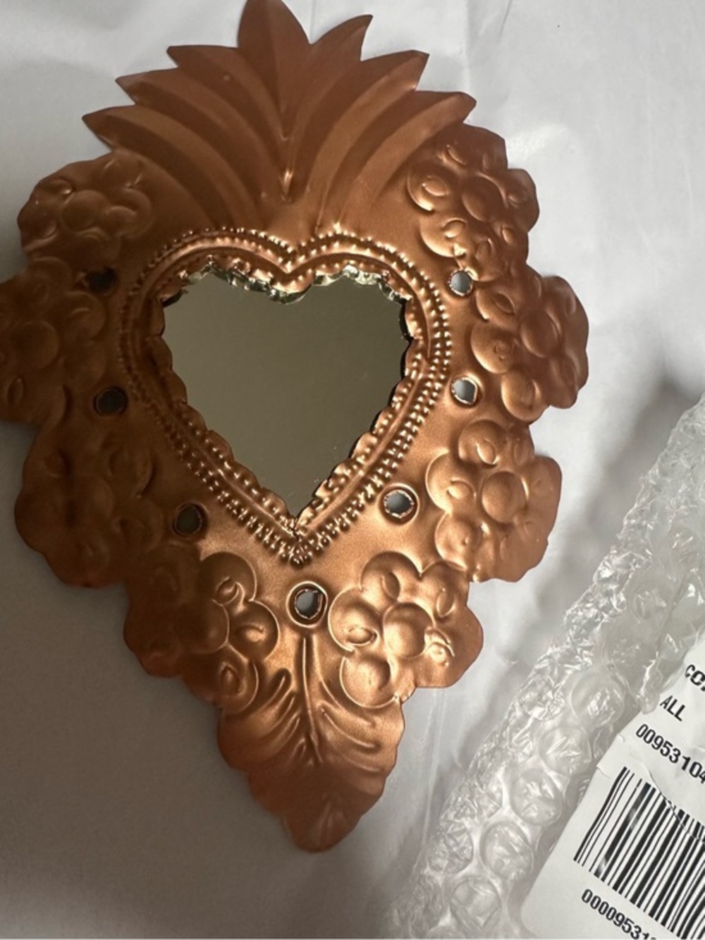 Copper Sacred Heart Wall Hanging Art Wall Decor religious mirror